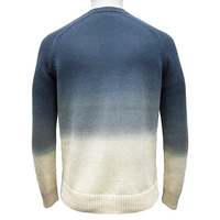 Anpassbarer Extra Grober Merinowolle O-Ausschnitt Langarm Dicker Winter Strickpullover Herren Komfortabler Slim Fit Batik