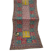 Châles en soie imprimés faits main de luxe indiens et pakistanais, avec broderie lourde et travail miroir, ensembles de foulards longs pour femmes, mode hiver