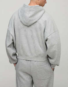 Ensemble de survêtement en satin 2 pièces pour homme, couleur unie, fermeture éclair, logo imprimé DTF personnalisé, streetwear confortable, hip-hop - Product Image 2