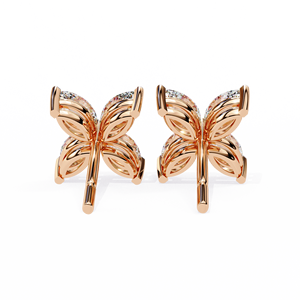 Vente en gros de boucles d'oreilles en diamant de laboratoire taille marquise pour femmes certifiées IGI de style vintage en or rose blanc massif 10K/14K/18K - Product Image 4