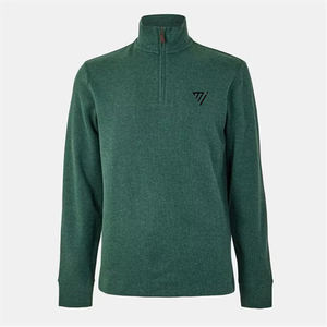 Plain Green Color Crew Neck Sweatshirt Comfortable Pullover Heavy Duty Winter Sweatshirt Men <b>Thick</b> <b>Fleece</b> - Product Image 1