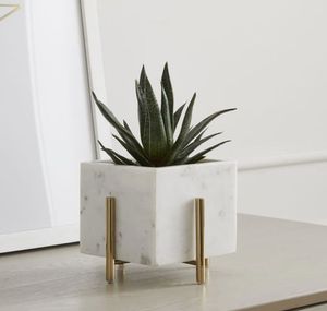 European Style Creative Marble <b>Stone</b> Home <b>Decorative</b> Flower <b>Vase</b> Travertine Marble Flower Pot with Lowest Price - Product Image 1