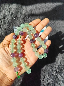 Chaîne de perles en fluorite naturelle multi-vertes de haute qualité avec certificat, perles de 10 mm, pierres de guérison, 38 perles pour la création de bijoux - Product Image 2
