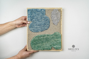 Pintura de pared de lana de estilo moderno hecho a mano, diseño Art Deco para decoración de sala de estar - Product Image 2