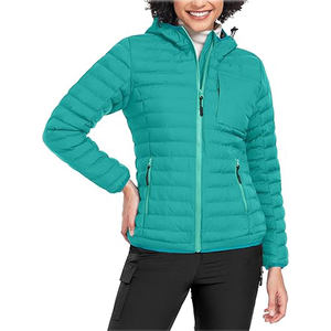 Femmes surdimensionné respirant matelassé léger doudoune décontracté rembourré manteau fermeture éclair chauffé en gros coton manteau motif - Product Image 3