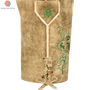 Derniers modèles de Lederhosen bavarois pour hommes, costume d'Oktoberfest, cuir véritable, personnalisé, respirant, séchage rapide, short à cordon de serrage - Product Image 5