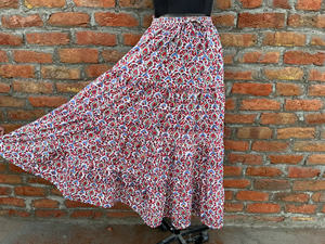 Vestido de falda larga con estampado de bloque de mano indio para mujer Falda larga de algodón blanco - Product Image 5