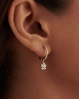 Beli anting-anting bunga unik desain modis anting-anting menjuntai emas berlian & anting bunga menjuntai hadiah untuk dia