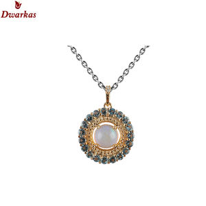 Gran oferta de joyería fina de moda para mujer, collar con colgante de piedras preciosas multicolor de Plata de Ley 925 - Product Image 4