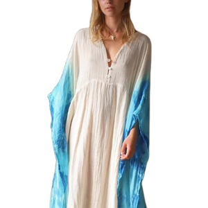 Caftán largo elegante para verano, ropa de complejo turístico, larga, Tie-Dye, nuevo estilo - Product Image 1