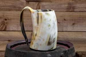 Alta calidad Natural Craft Genuine Viking Drinking Tankard Cuerno Jarra de cerveza Mead Nuevo diseño Decoración medieval de la India - Product Image 4