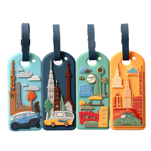 Logo personnalisé identificateurs de bagages en PVC souple - Product Image 1