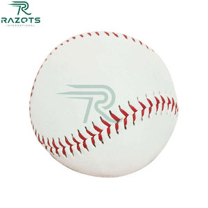 Razorts Wholesale Balles de baseball en cuir de vachette anti-stress professionnelles, légères, faites à la main, avec logo personnalisé, 9 pouces, pour l'entraînement BB014 - Product Image 3