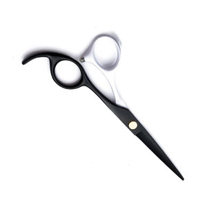 Ciseaux de coiffure de meilleure qualité Ciseaux de coupe de cheveux en acier inoxydable de couleur noire et blanche avec repose-doigt fixe - Product Image 3