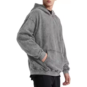 Sweat à capuche décontracté à manches longues 100% coton pour hommes, pull à capuche imprimé mode gaufré, style chaud et décontracté - Product Image 1