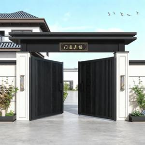 שער חשמלי מודרני אוטומטי מאלומיניום לחצר, כניסה לחניה, הזזה - Product Image 3