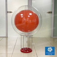 Ballon publicitaire gonflable de marque double couche 0.8m Ballon gonflable décoratif de marque rouge sur trépied