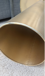 โต๊ะกาแฟโลหะสีทองทรงกลมสูงทำจากไม้ดีไซน์แบบดั้งเดิม - Product Image 6