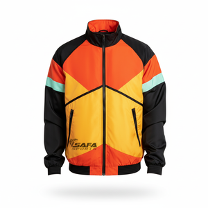 Chaqueta cortavientos logotipo personalizado sublimado equipo Logo fútbol chaqueta cortavientos impermeable ligero transpirable secado rápido hombres - Product Image 1