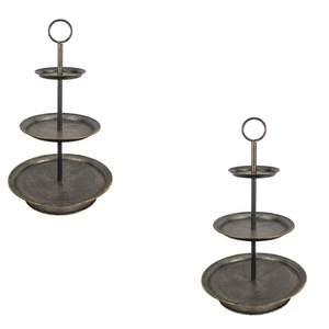 Best Selling 3-<b>Tier</b> Round Metal <b>Cake</b> Server High Quality Table Decorative <b>Stand</b> From India for Commercial Use - Product Image 4