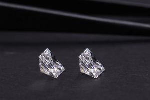 Paire de diamants cultivés en laboratoire coupe princesse CVD/HPHT diamants fantaisie pour boucles d'oreilles et cadeaux d'anniversaire élégants pour bijoux - Product Image 5