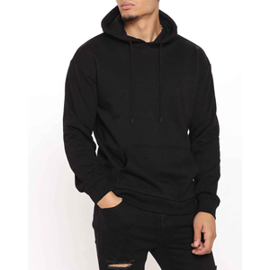 2025 Imported Custom Men's Long Sleeve Hoodie Kangaroo Pocket Ribbing <b>Cuffs</b> 80% Cotton 20% Polyester Heavyweight Drawstring Hood - Product Image 1