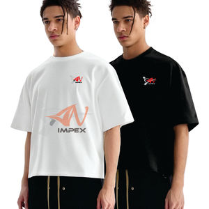 T-shirt de haute qualité 300 g/m², longueur courte, 100 % coton, streetwear, t-shirt oversize, t-shirt ample, t-shirt personnalisé avec logo pour homme - Product Image 1