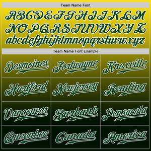 Maillot de baseball personnalisé jaune vert-blanc authentique fondu - Product Image 5