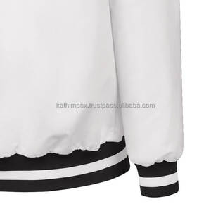 High Quality Satin Rib Knit Bomber <b>Jacket</b> for <b>Men</b> Snap Button Closure Collar & Cuffs-for Team Uniforms Bulk Purchase - Product Image 6