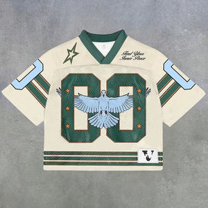 Maillot de football américain sur mesure grande taille pour l'été – Qualité supérieure, manches courtes, respirant, imprimé, techniques avancées - Product Image 1