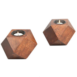 Bougeoir en bois d'acacia - Product Image 3