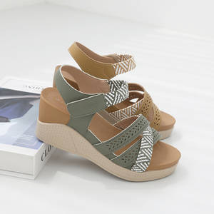 [JSHOE] Women Action Cowhide Leather Platform Strap Sandals 7cm <b>Wedge</b> <b>Heel</b> Comfort Casual Walking Shoes - Product Image 5