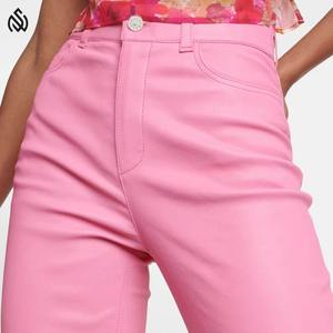 Venta caliente Pantalones de cuero de mujer de buena calidad en color sólido Mejor proveedor Cantidad a granel Pantalones de cuero - Product Image 6