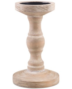 Porte-bougie en bois artisanal avec surface lisse pour la décoration intérieure et de bureau - Product Image 5