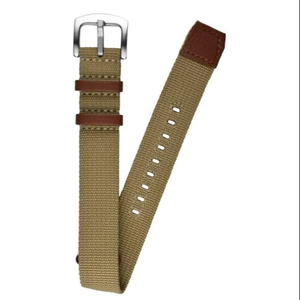 Unisex BD11 Beige Nylon 20mm Sports Luxury <b>Watch</b> Strap <b>Watch</b> Parts Stainless Steel Buckle Smart <b>Watch</b> Band Adjustable Breathable - Product Image 1