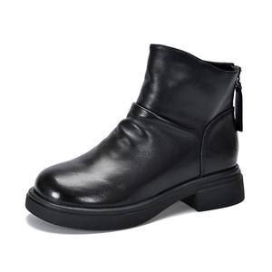 รองเท้าบูทหนังผู้หญิงทรงสูงระดับเข่า ส้นหนา มีซิปด้านข้าง รองเท้าบูทแฟชั่นทรงสูงสำหรับผู้หญิง รองเท้าบูทยาวเหนือเข่าแบบยืดได้สำหรับผู้หญิง - Product Image 5