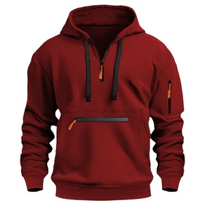 Sudadera con capucha deportiva informal para hombre, blusa holgada de manga larga con capucha y bolsillo en el brazo a la moda de primavera y otoño - Product Image 1