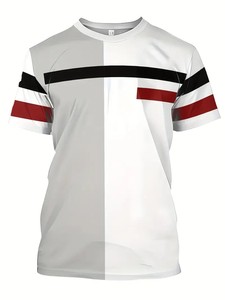 Camiseta de Manga Corta para Hombre, Moderna, con Estampado 3D, Tejida, Ecológica, de Secado Rápido, Informal, Ligera, de Verano, con Cuello Redondo - Product Image 2