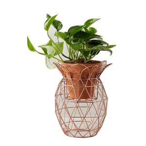 Jardinière de fleurs de qualité supérieure avec support Jardinière en pot décorative intérieure et extérieure Jardinière en métal faite à la main - Product Image 1