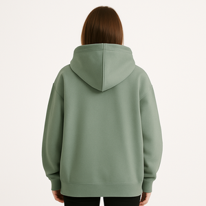 Sudadera con capucha Vintage de gran tamaño ligera para mujer, chándal tejido bordado, ropa de calle con cuello con capucha - Product Image 2