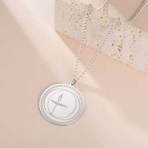 Pendentif Saint Graal en argent sterling 925 plaqué or 14 carats et rhodium, collier amulette en moissanite pour femmes et hommes - Product Image 5