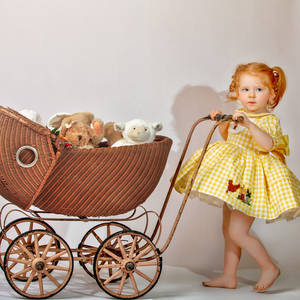 JannyBB Design été <span class=keywords><strong>coton</strong></span> jaune à carreaux fleur filles robes pour bébé main broderie <span class=keywords><strong>jupon</strong></span> fille robe - Product Image 2