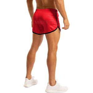 Pantalones cortos de gimnasio de verano para hombre más vendidos, cintura elástica, alta calidad, algodón, poliéster, secado rápido, transpirable, patrón sólido, logotipo personalizado - Product Image 3