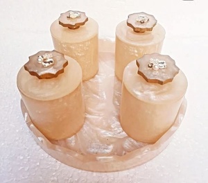 Bandeja de resina Bandeja de marmoleado con asas Mesa de centro rectangular Bandeja de servicio para juegos de baño Otomano - Product Image 2