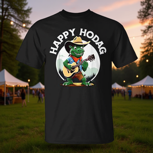 T-shirt Happy Hodag, Festival de musique country, design de guitare, thème Wisconsin Cryptid, pour adultes, unisexe - Product Image 3