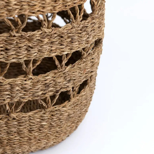 Vente en gros Organisateur de rangement Panier Poubelle pour meubles Étagère Seagrass Organisation Paniers Cuisine Cube Boîte de rangement - Product Image 4