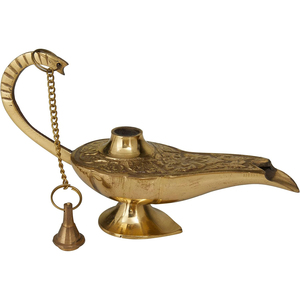 Lámpara de Aladino en relieve de latón de moda superior, mesa decorativa para el hogar y la Oficina con acabado antiguo, lámpara de Aladino con diseño árabe a la venta - Product Image 2
