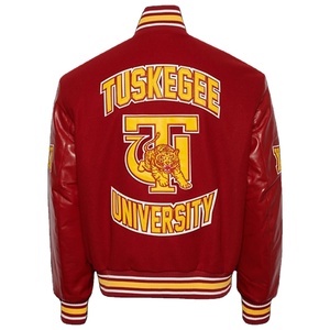 เสื้อแจ็กเก็ตมีหมวกแบบมหาวิทยาลัยใน titlists เสื้อแจ็กเก็ตมีแขนเสื้อหนังขนแกะปรับแต่งได้ด้วยการปักและแพทช์ใช้ได้ทั้งชายและหญิง - Product Image 2