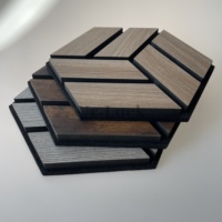Vente chaude Fashion Style Losange Bois 8mm Mdf Panneau Panneau à lamelles acoustiques pour salle de réception