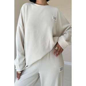 ชุดเสื้อและกางเกงคอร์ดูรอยสีเบจคลาสสิกขายส่ง คุณสมบัติระบายอากาศได้ดี - Product Image 2